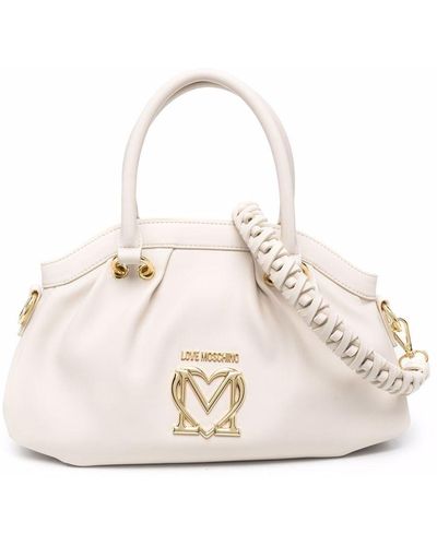 Love Moschino Handtasche mit Logo-Schild - Mehrfarbig