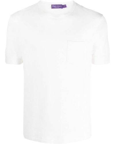 Ralph Lauren Purple Label Round-neck Short-sleeve T-shirt - White