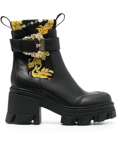 Versace Jeans Couture Sophie 85mm Decorative-buckle Boots - Black
