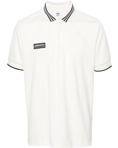 adidas Poloshirt mit Logo-Patch - Weiß