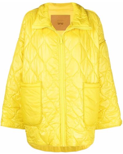 Dorothee Schumacher Quilted-finish Oversized Coat - Yellow