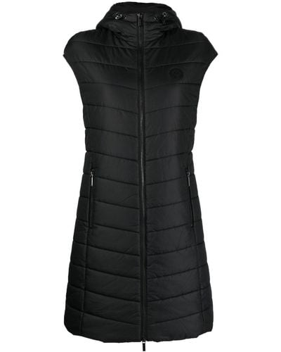 Armani Exchange Hooded Quilted Gilet - Black