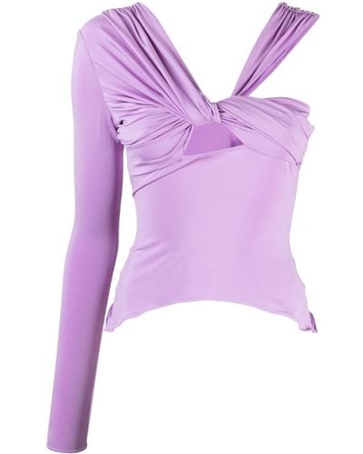 Nensi Dojaka One-shoulder Asymmetric Top - Purple