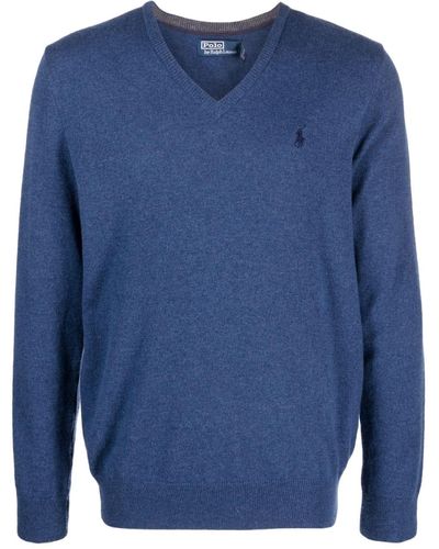 Polo Ralph Lauren Vネック セーター - ブルー