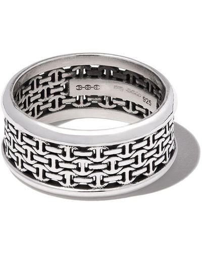 Hoorsenbuhs Sterling Silver Chain-link Ring - Metallic