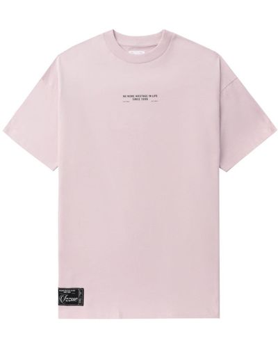 Izzue Slogan-print Cotton T-shirt - Pink