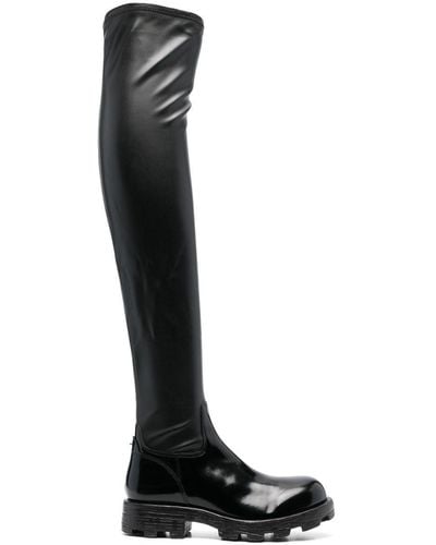 DIESEL D-hammer Hch Leather Boots - Black