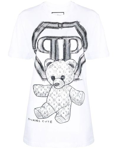 Philipp Plein teddy-bear Motif short-sleeve T-shirt - Farfetch