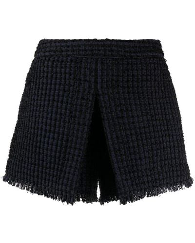 DSquared² Frayed-edge Tweed Shorts - Black