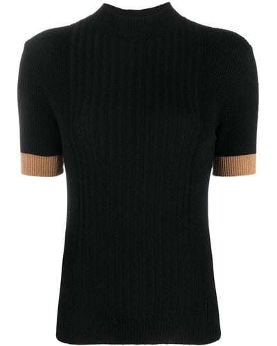 Marni Short-sleeve Crew-neck Knit Top - Black