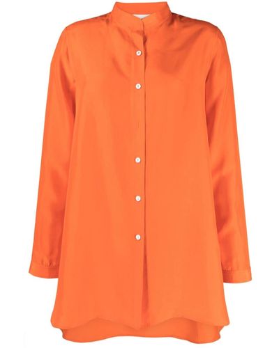 P.A.R.O.S.H. Sunny Seidenhemd - Orange