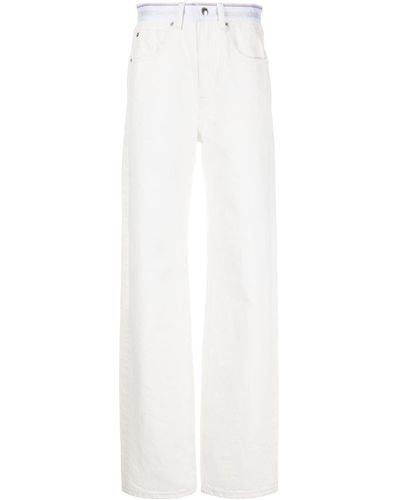 Alexander Wang Low-waist Logo-waistband Denim Jeans - White