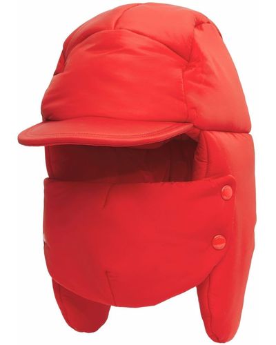 Burberry Gorra acolchada con botones de presión - Rojo