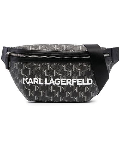 Karl Lagerfeld Gürteltasche mit Logo-Print - Schwarz