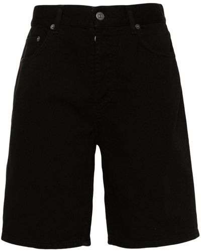 Dondup Mid-rise Cotton Shorts - Black
