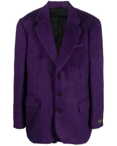 Raf Simons Oversized Alpaca-blend Blazer - Purple
