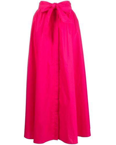 P.A.R.O.S.H. Bow-detail A-line Skirt - Pink
