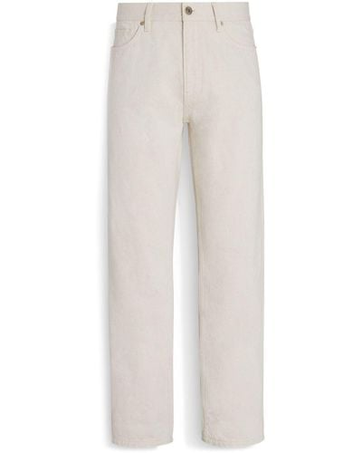 Zegna Roccia Straight-leg Jeans - White