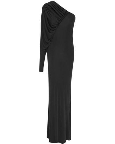 Saint Laurent One-shoulder Evening Dress - Black