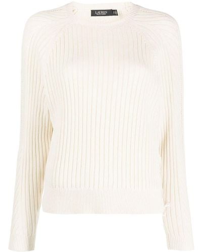 Lauren by Ralph Lauren Mojjan Ribbed-knit Sweater - White