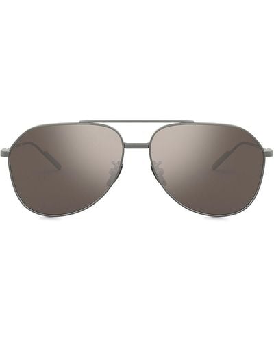 Dolce & Gabbana Mirrored Pilot-frame Sunglasses - Gray