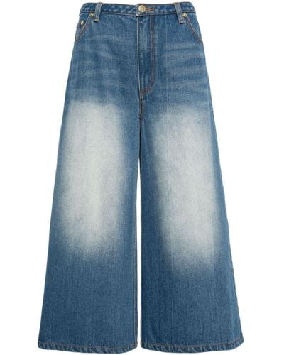 Cynthia Rowley Low-rise wide-leg jeans - Blau