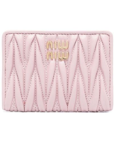 Miu Miu Portemonnaie mit Matelassé-Effekt - Pink