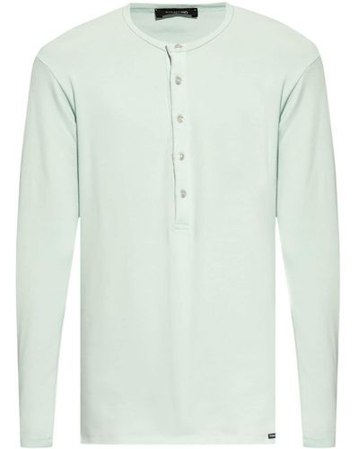 Tom Ford Long-sleeve Stretch-cotton Pajama T-shirt - Green