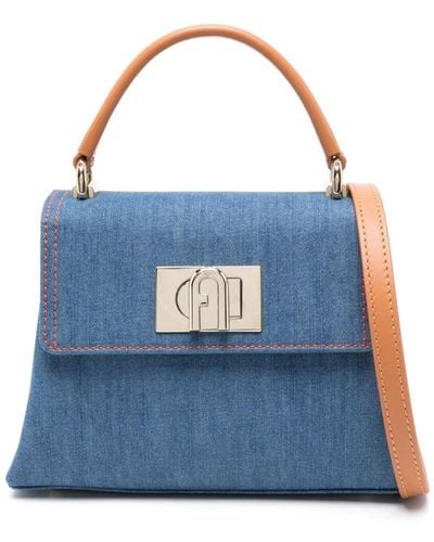 Furla 1927 Denim Tas - Blauw