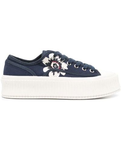 Dorothee Schumacher Floral Sportiness Canvas Sneakers - Blue