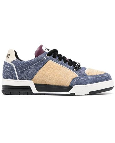 Moschino Panelled Suede Sneakers - Blue