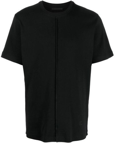 Helmut Lang T-shirt Met Geborduurd Logo - Zwart