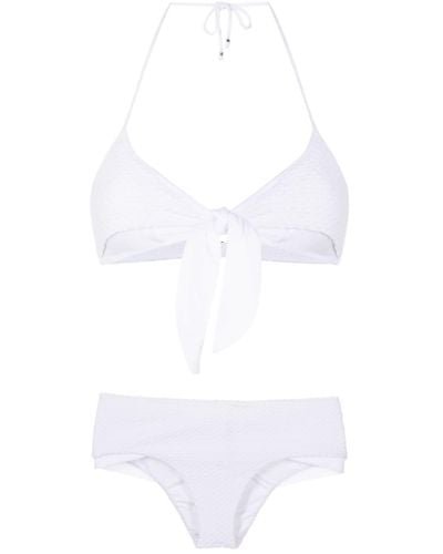 Amir Slama Bow-embellished Bikini - White