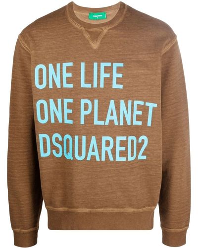 DSquared² Sweater Met Ronde Hals - Bruin