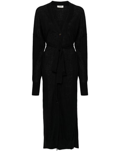 Aeron Maxi Knitted Cardigan - Black