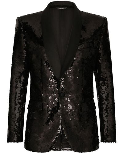 Dolce & Gabbana Sequin-embellished Suit - Black
