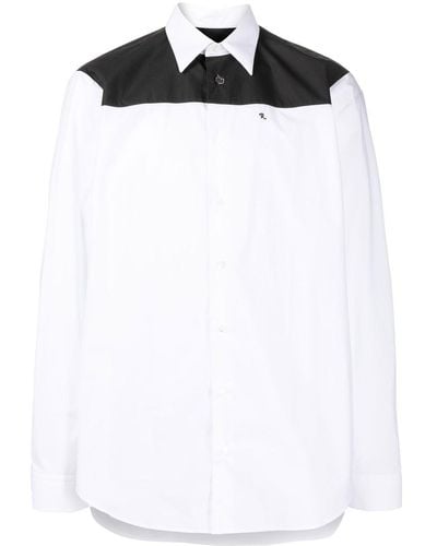 Raf Simons Tweekleurig Overhemd - Zwart