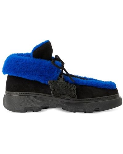 Burberry Shearling Creeper High Shoes - Blue