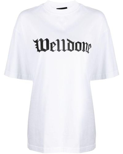 we11done Logo-print Cotton T-shirt - White