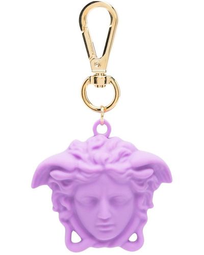 Versace Medusa Motif Keyring - Purple