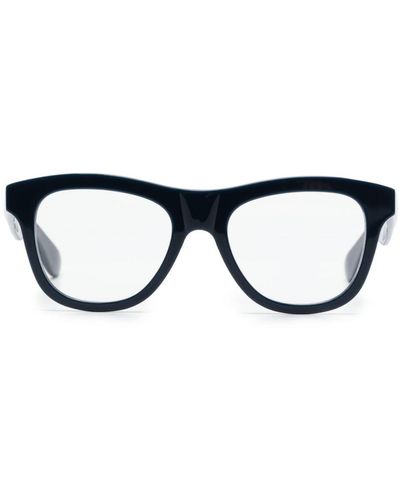 Alexander McQueen ウェリントン眼鏡フレーム - ブラック