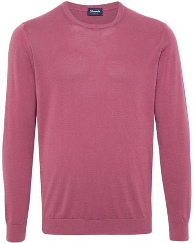 Drumohr Fine-knit Cotton Sweater - Pink