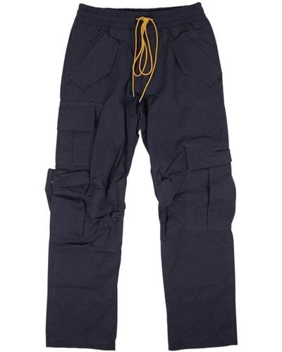 Rhude Drawstring-waist Cargo Pants - Blue