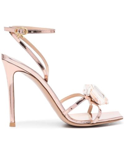 Gianvito Rossi 110mm Crystal-detail Sandals - Pink