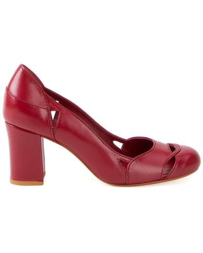 Sarah Chofakian Zapatos con tacón grueso - Rojo