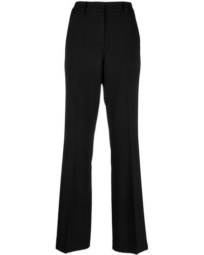 P.A.R.O.S.H. Flared Virgin Wool Tailored Pants - Black