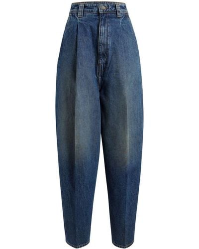 Khaite The Ashford Tapered-Jeans - Blau