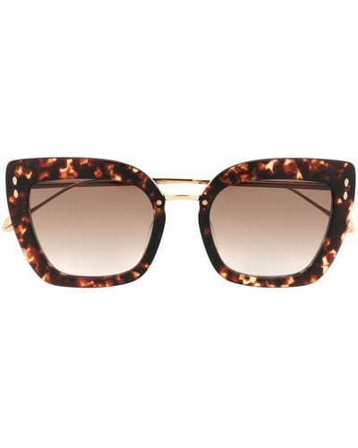Isabel Marant Tortoiseshell-effect Butterfly-frame Sunglasses - Brown