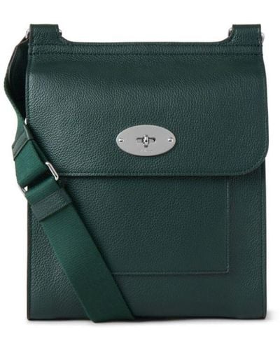 Mulberry Anthony Logo-print Leather Crossbody Bag - Green