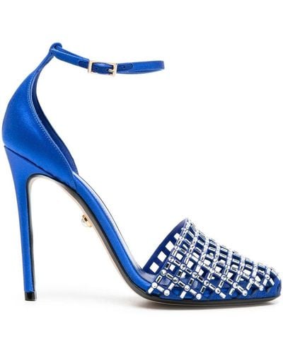 ALEVI Molly Crystal-embellished 110mm Sandals - Blue